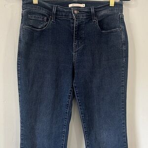 Levi's Women's Straight Leg Jeans - Dark Blue size 6 505 straight